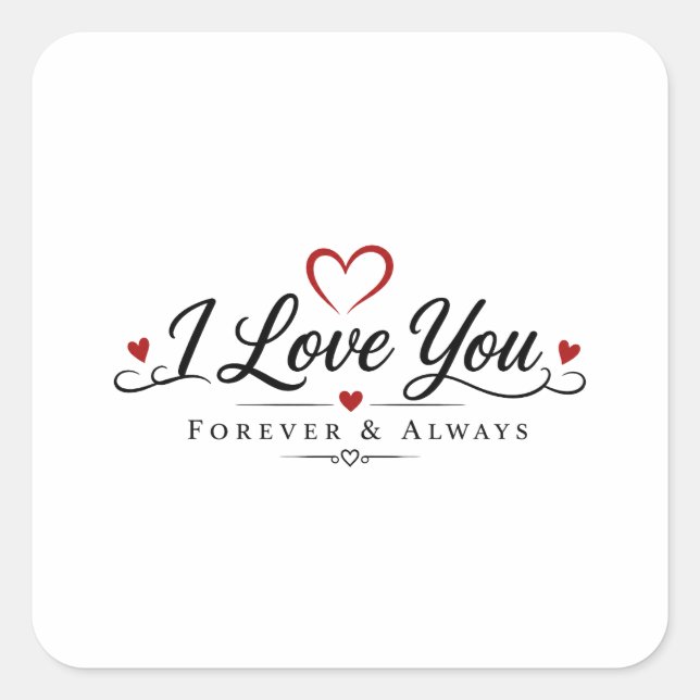 You & Me Forever Square Sticker (Front)
