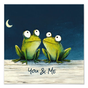 You & Me Frogs – Cute Romantic Animal Art Photo Print