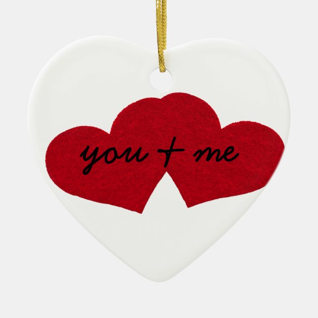 "You & Me" Heart ornament (Front)