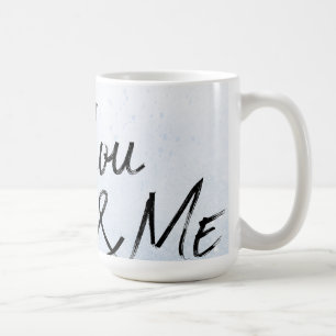 "You & Me - Minimal Blue Love mug