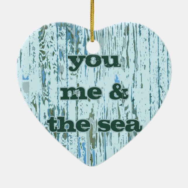 You Me & The Sea Ceramic Tree Decoration (Back)