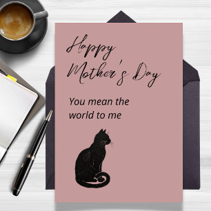 You Mean the World to Me Cat Mother's Day Card