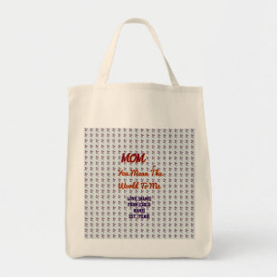 You Mean The World To Me Personalised Family Gift  Tote Bag