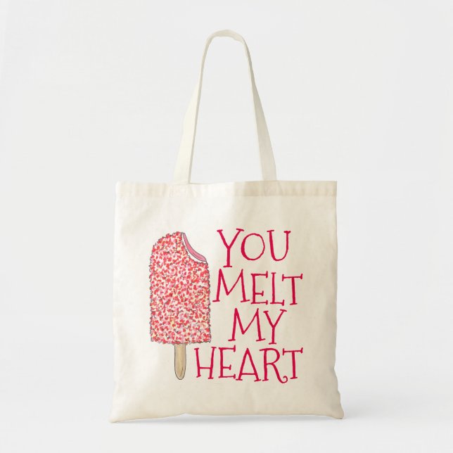 You Melt My Heart Valentine's Day Popsicle Tote (Front)