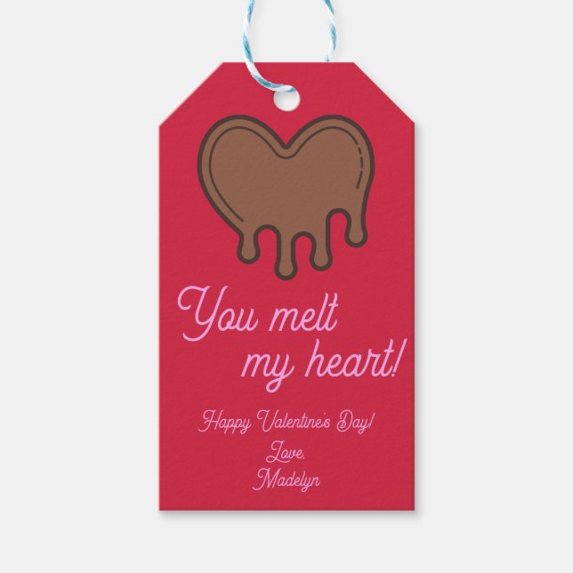 You Melt My Heart Valentine's Gift Tag (Front)