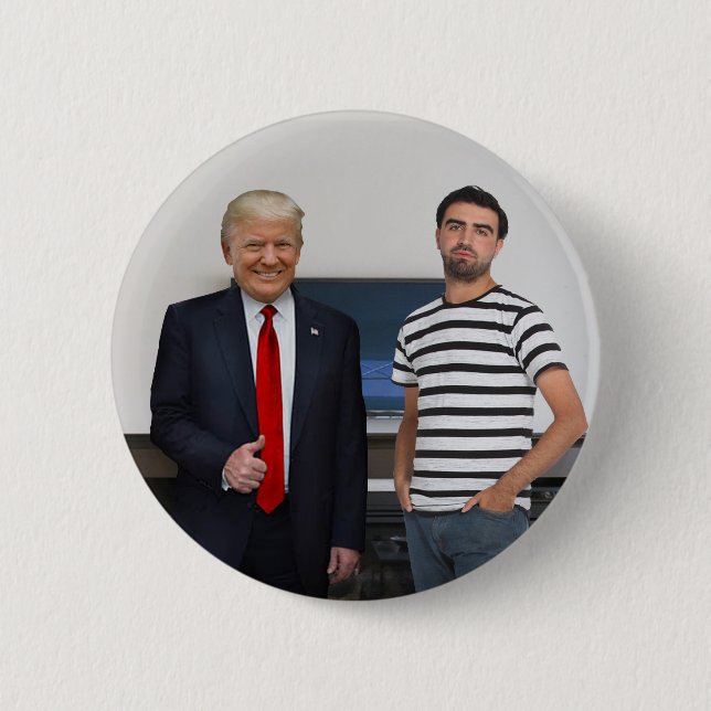You Met President Donald Trump | Add Your Photo 6 Cm Round Badge (Front)