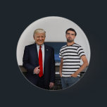 You Met President Donald Trump | Add Your Photo 6 Cm Round Badge<br><div class="desc">Congratulations!? You met President Donald Trump. With this personalised design, you can replace the scene behind and around Donald with your own photo. President Trump is an isolated image, so the rest of the scene is yours. To make it look like you're standing next to Trump, take a picture of...</div>