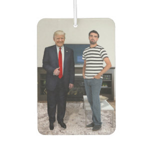 You Met President Donald Trump   Add Your Photo Car Air Freshener