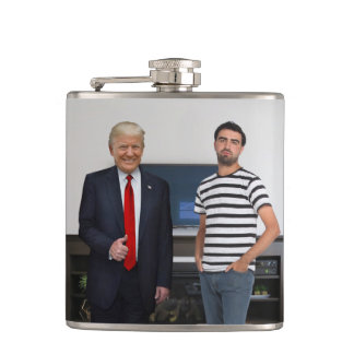 You Met President Donald Trump | Add Your Photo Hip Flask