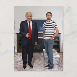 You Met President Donald Trump   Add Your Photo Holiday Postcard