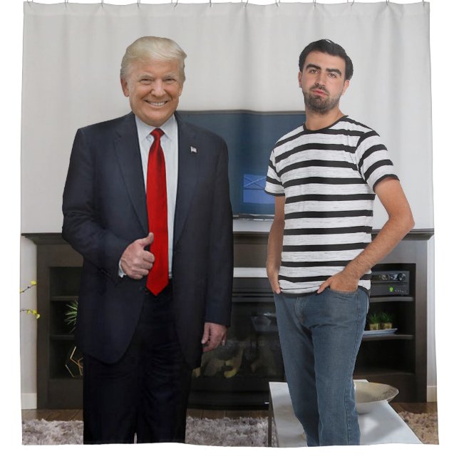 You Met President Donald Trump | Add Your Photo Shower Curtain (Front)