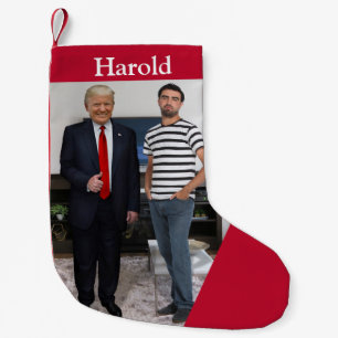 You Met President Donald Trump Add Your Photo Small Christmas Stocking