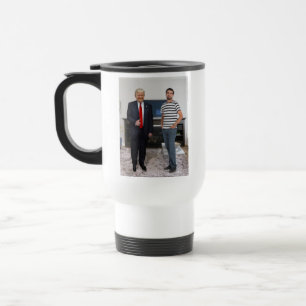 You Met President Donald Trump   Add Your Photo Travel Mug