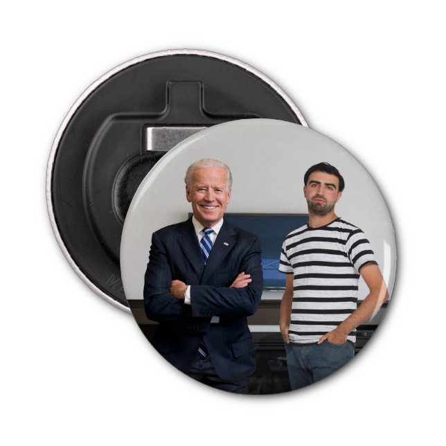 You Met President Joe Biden | Add Your Photo Bottle Opener (Front)