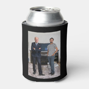 You Met President Joe Biden   Add Your Photo Can Cooler