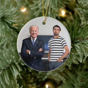 You Met President Joe Biden   Add Your Photo Ceramic Tree Decoration