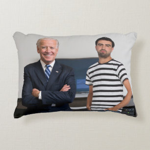 You Met President Joe Biden Add Your Photo Decorative Cushion