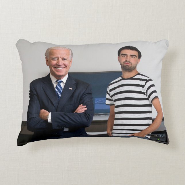 You Met President Joe Biden | Add Your Photo Decorative Cushion (Front)