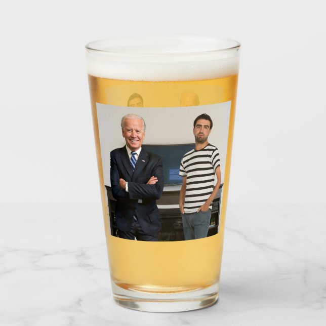 You Met President Joe Biden | Add Your Photo Glass (Front Filled)