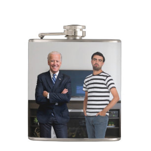 You Met President Joe Biden   Add Your Photo Hip Flask