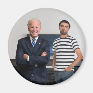 You Met President Joe Biden   Add Your Photo Magnet