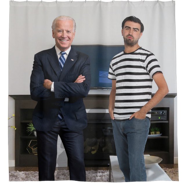 You Met President Joe Biden | Add Your Photo Shower Curtain (Front)