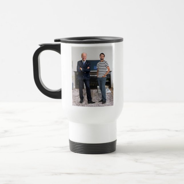 You Met President Joe Biden | Add Your Photo Travel Mug (Left)
