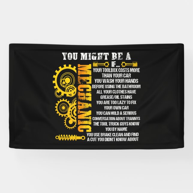 You Might Be A Mechanic If Reasons For Mechanical Banner (Horizontal)