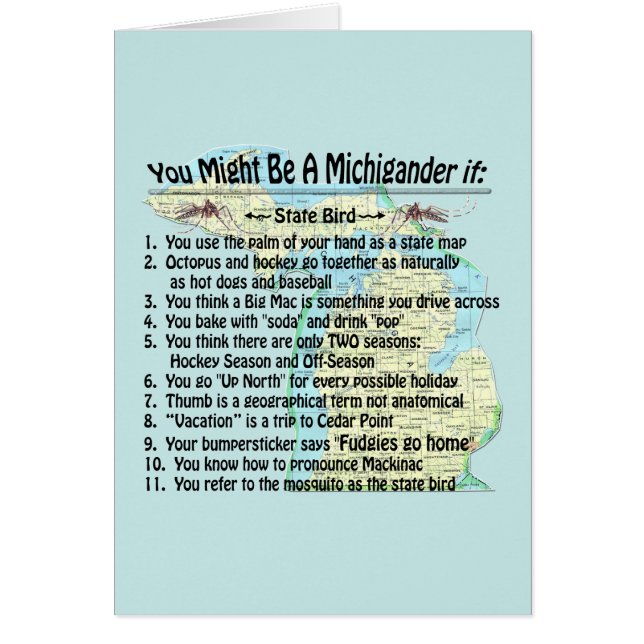 You Might Be A Michigander If: (Front)