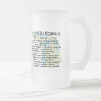 You Might Be A Michigander If: Frosted Glass Beer Mug