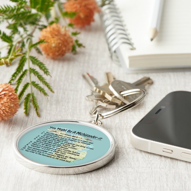You Might Be A Michigander If: Key Ring (Side)