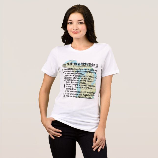 You Might Be A Michigander if: Tri-Blend Shirt (Front Full)