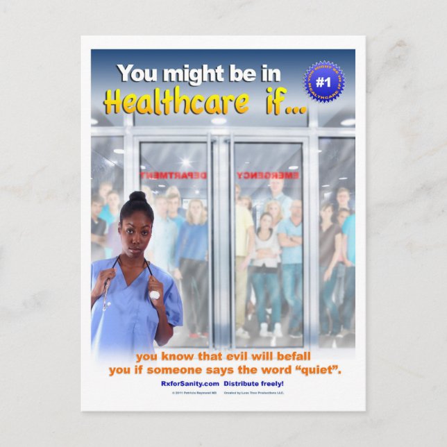 You Might Be In HealthCare If #1 Postcard (Front)