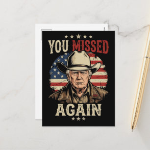 you missed again holiday postcard