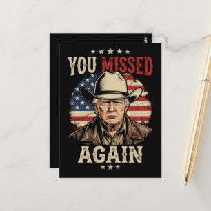 you missed again postcard