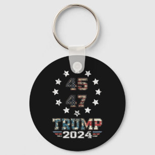 You Missed Trump 2024 Us American Flag 2 Side Key Ring