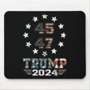 You Missed Trump 2024 Us American Flag 2 Side  Mouse Mat