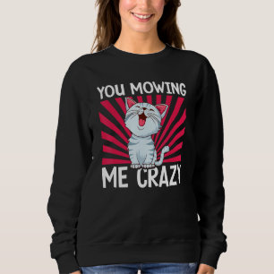 You Mowing Me Crazy Cute Cat Cat Cat Owner Pet Sweatshirt
