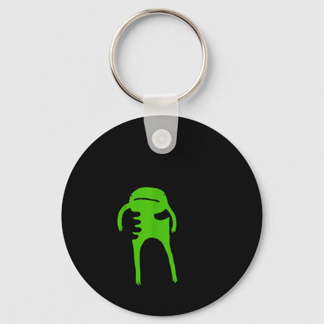 You Must Accept The Frog Funny Meme Saying Quote  Key Ring (Front)