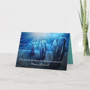 "You must do the things" inspirational elephants Card