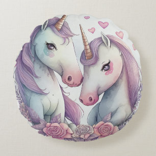 You, My Love, Are a True Unicorn Round Cushion