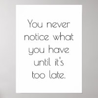 You Never Notice Poster