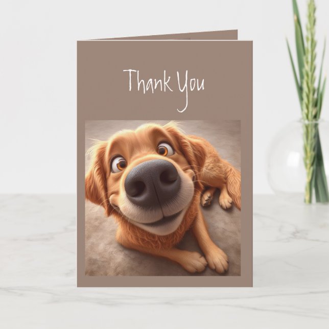 You Nose How Much Thank You Dog Card (Front)