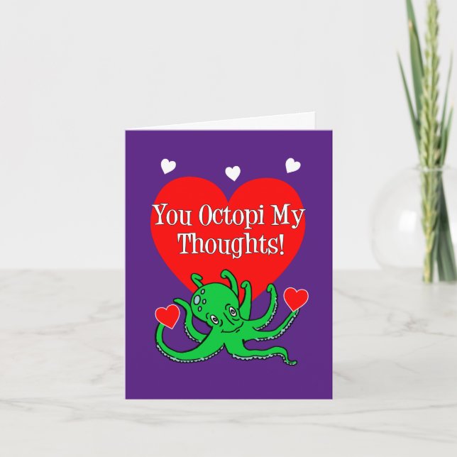 You Octopi My Thoughts Octopus Holiday Card (Front)