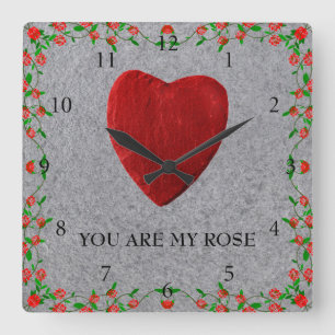 You of acres my rose square wall clock