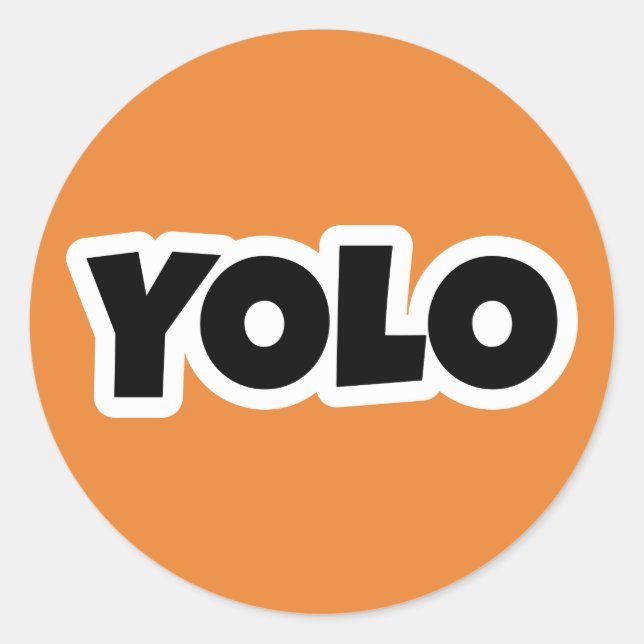 You only live once classic round sticker (Front)