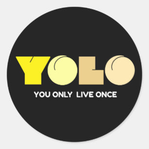 You only live once YOLO Classic Round Sticker