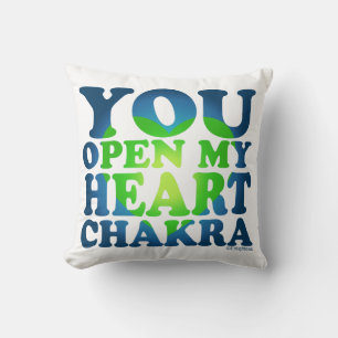 "You Open My Heart Chakra" - Spiritual Yoga Gift Cushion