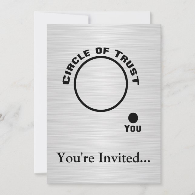 You Outside the Circle of Trust Invitation (Front)