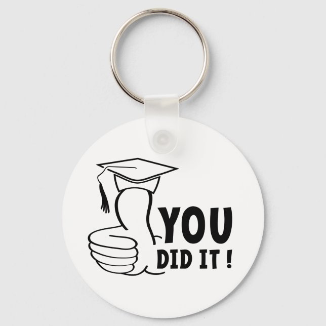 You passed or you got it, diploma key ring (Front)